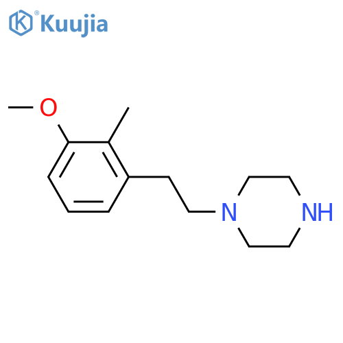 1-2-(3-methoxy-2-methylphenyl)ethylpiperazine structure