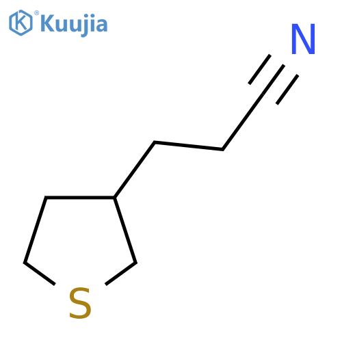 3-(thiolan-3-yl)propanenitrile structure