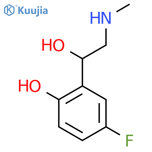 4-Fluoro-2-[1-hydroxy-2-(methylamino)ethyl]phenol structure