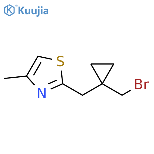 Thiazole, 2-[[1-(bromomethyl)cyclopropyl]methyl]-4-methyl- structure
