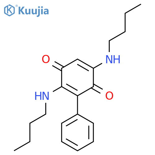 2,5-Cyclohexadiene-1,4-dione, 2,5-bis(butylamino)-3-phenyl- structure