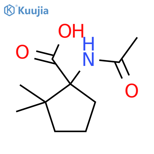 1-Acetamido-2,2-dimethylcyclopentane-1-carboxylic acid structure