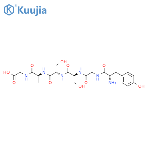 Glycine, N-[N-[N-[N-(N-L-tyrosylglycyl)-L-seryl]-L-seryl]-L-alanyl]- structure