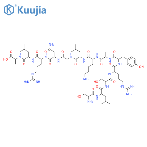 L-Alanine,L-seryl-L-leucyl-L-seryl-L-arginyl-L-tyrosyl-L-alanyl-L-lysyl-L-leucyl-L-alanyl-L-asparaginyl-L-arginyl-L-leucyl-(9CI) structure
