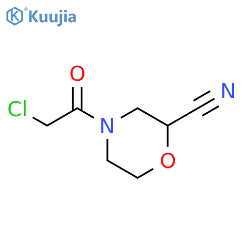 4-(2-chloroacetyl)morpholine-2-carbonitrile structure