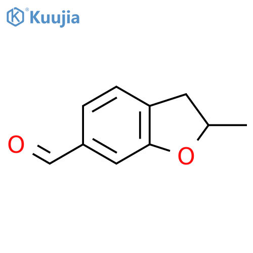 2-methyl-2,3-dihydro-1-benzofuran-6-carbaldehyde structure