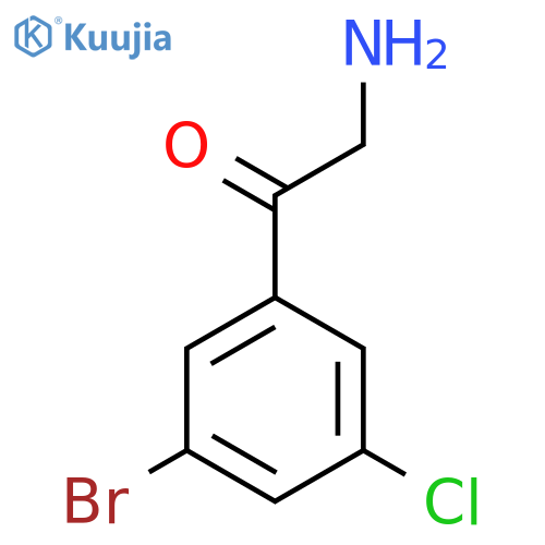 2-amino-1-(3-bromo-5-chlorophenyl)ethan-1-one structure