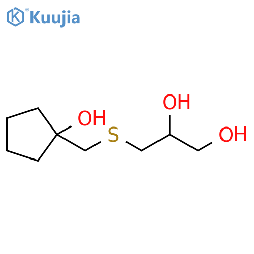3-{[(1-hydroxycyclopentyl)methyl]sulfanyl}propane-1,2-diol structure