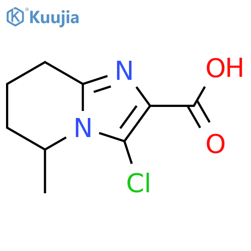 Imidazo[1,2-a]pyridine-2-carboxylic acid, 3-chloro-5,6,7,8-tetrahydro-5-methyl- structure