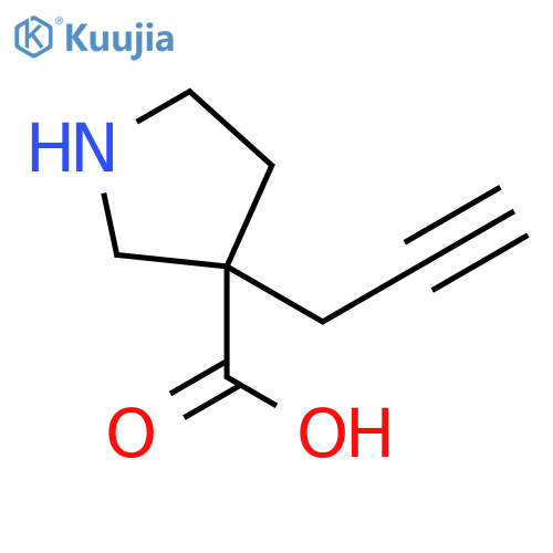 3-(prop-2-yn-1-yl)pyrrolidine-3-carboxylic acid structure