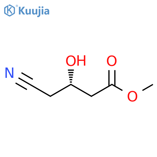 Butanoic acid, 4-cyano-3-hydroxy-, methyl ester, (3S)- structure