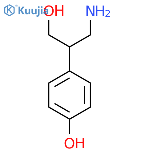 4-(1-amino-3-hydroxypropan-2-yl)phenol structure