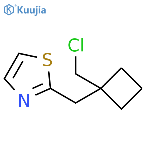 Thiazole, 2-[[1-(chloromethyl)cyclobutyl]methyl]- structure