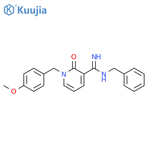 3-Pyridinecarboximidamide,1,2-dihydro-1-[(4-methoxyphenyl)methyl]-2-oxo-N-(phenylmethyl)- structure