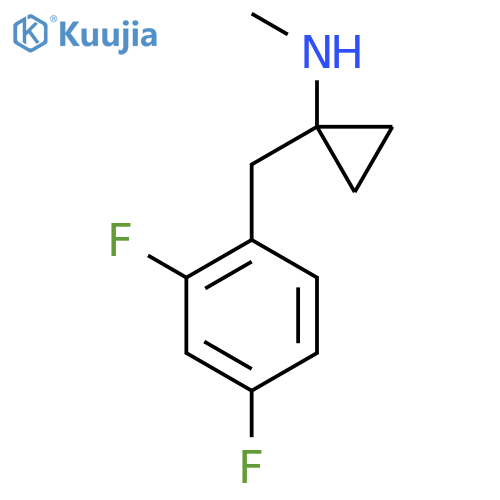 1-(2,4-difluorophenyl)methyl-N-methylcyclopropan-1-amine structure