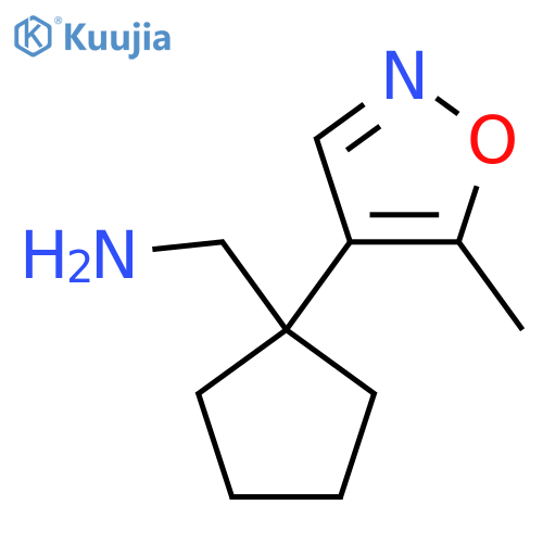 1-(5-methyl-1,2-oxazol-4-yl)cyclopentylmethanamine structure