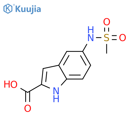 5-\u200bMethylsulfonaminoind\u200bole-\u200b2-\u200bcarboxylic Acid structure