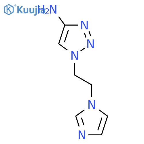 1-2-(1H-imidazol-1-yl)ethyl-1H-1,2,3-triazol-4-amine structure