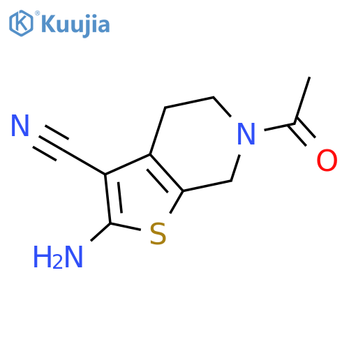 6-acetyl-2-amino-4H,5H,6H,7H-thieno[2,3-c]pyridine-3-carbonitrile structure