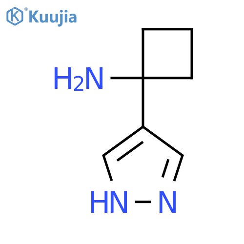 1-(1H-pyrazol-4-yl)cyclobutan-1-amine structure