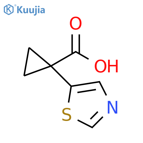 1-(1,3-thiazol-5-yl)cyclopropane-1-carboxylic acid structure