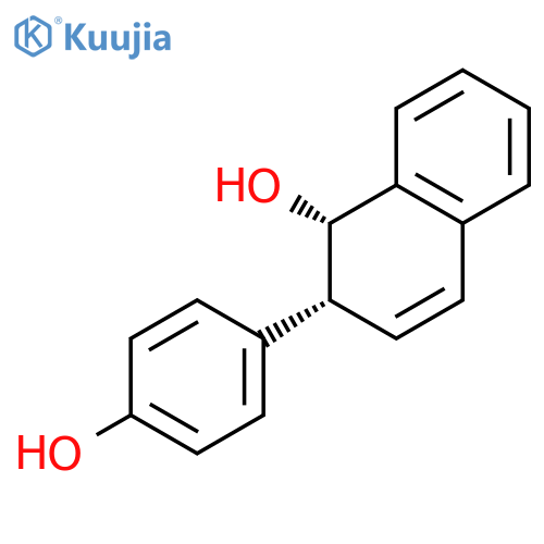 1-Naphthalenol, 1,2-dihydro-2-(4-hydroxyphenyl)-, cis- structure