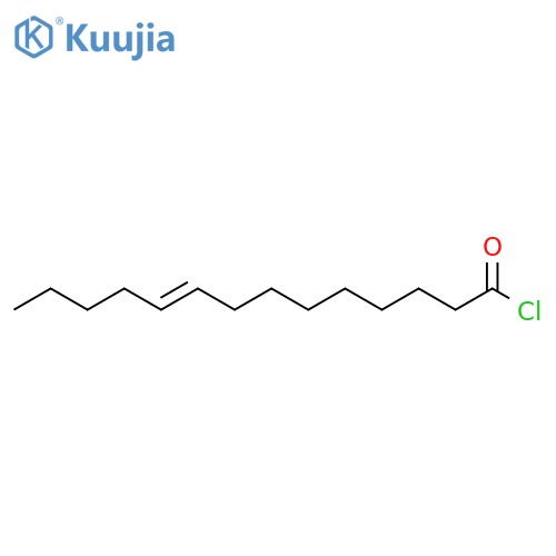 9-Tetradecenoyl chloride, (E)- structure