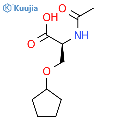 (2S)-3-(cyclopentyloxy)-2-acetamidopropanoic acid structure