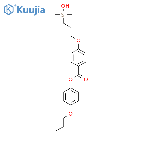 Benzoic acid, 4-[3-(hydroxydimethylsilyl)propoxy]-, 4-butoxyphenyl ester structure