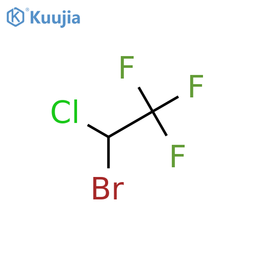 2-bromo-2-chloro-1,1,1-trifluoroethane structure