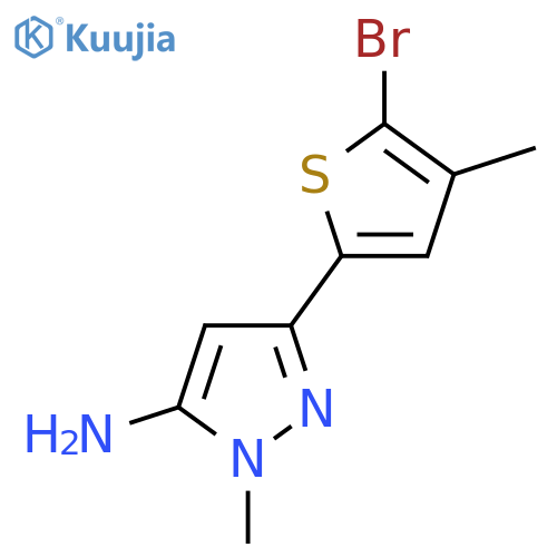 3-(5-Bromo-4-methylthiophen-2-yl)-1-methyl-1H-pyrazol-5-amine structure