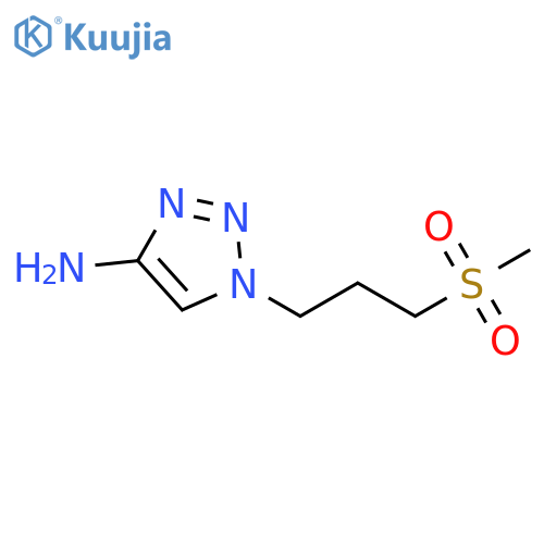 1-(3-methanesulfonylpropyl)-1H-1,2,3-triazol-4-amine structure