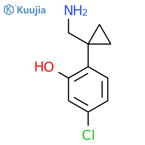 2-1-(aminomethyl)cyclopropyl-5-chlorophenol structure