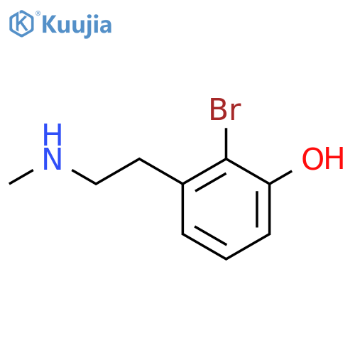 2-bromo-3-2-(methylamino)ethylphenol structure