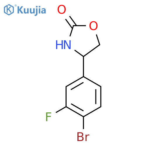 4-(4-bromo-3-fluorophenyl)-1,3-oxazolidin-2-one structure