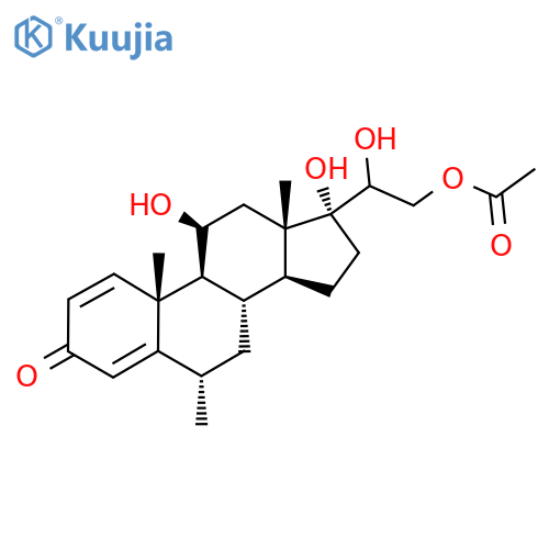 11β,17,20-Trihydroxy-6a-methyl-3-oxo-pregna-1,4-dien-21-yl Acetate structure