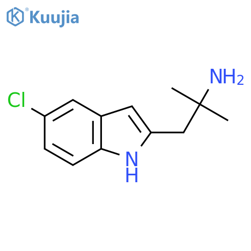 1-(5-chloro-1H-indol-2-yl)-2-methylpropan-2-amine structure