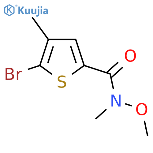 5-Bromo-N-methoxy-N,4-dimethylthiophene-2-carboxamide structure