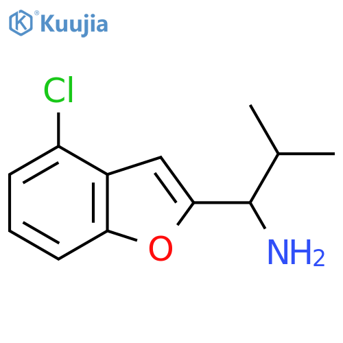 1-(4-Chloro-1-benzofuran-2-yl)-2-methylpropan-1-amine structure