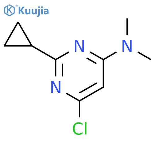 6-chloro-2-cyclopropyl-N,N-dimethylpyrimidin-4-amine structure