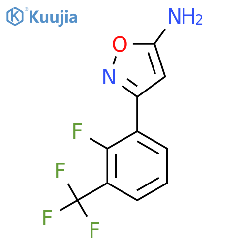 3-2-fluoro-3-(trifluoromethyl)phenyl-1,2-oxazol-5-amine structure