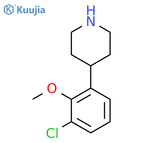 4-(3-chloro-2-methoxyphenyl)piperidine structure