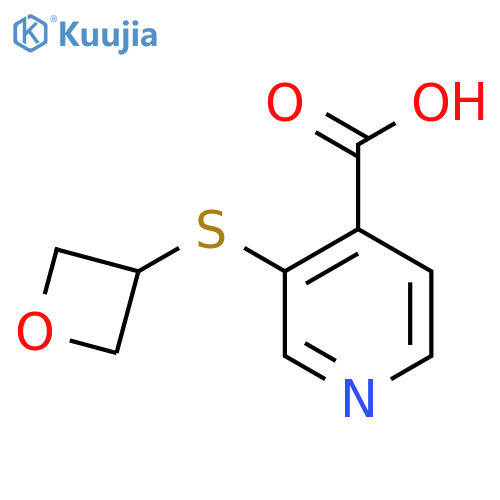 3-(Oxetan-3-ylsulfanyl)pyridine-4-carboxylic acid structure