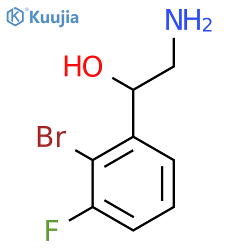 2-amino-1-(2-bromo-3-fluorophenyl)ethan-1-ol structure