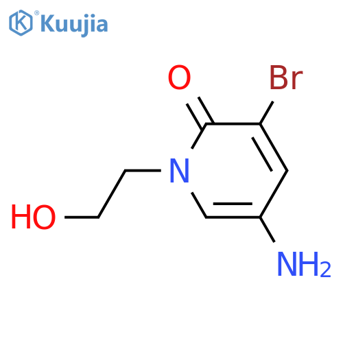 5-Amino-3-bromo-1-(2-hydroxyethyl)-1,2-dihydropyridin-2-one structure