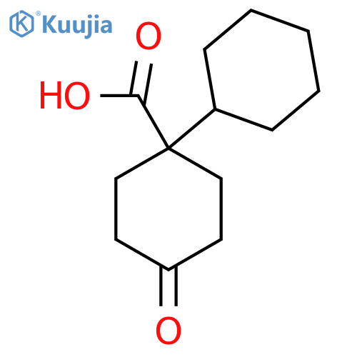 1-cyclohexyl-4-oxocyclohexane-1-carboxylic acid structure