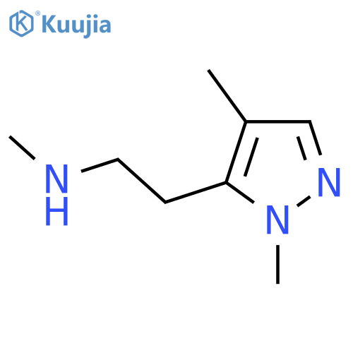 2-(1,4-dimethyl-1H-pyrazol-5-yl)ethyl(methyl)amine structure