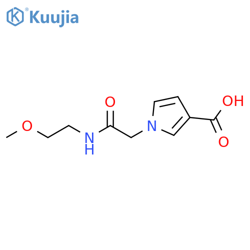1-{[(2-methoxyethyl)carbamoyl]methyl}-1H-pyrrole-3-carboxylic acid structure