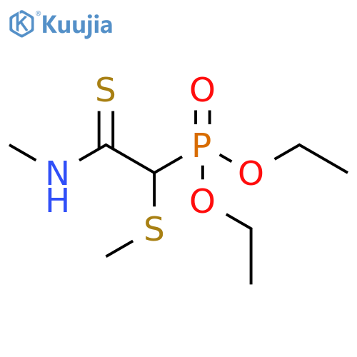 Phosphonic acid, [2-(methylamino)-1-(methylthio)-2-thioxoethyl]-, diethyl ester (9CI) structure