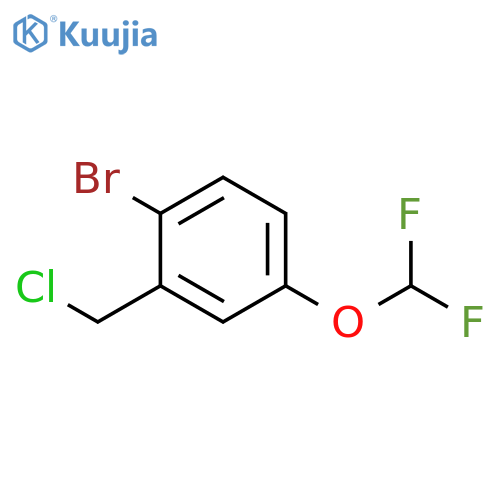 1-bromo-2-(chloromethyl)-4-(difluoromethoxy)benzene structure